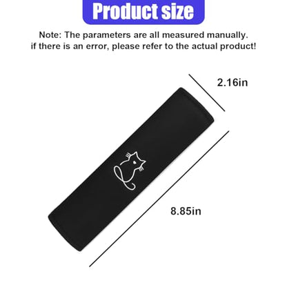 2PCS Car Seat Belt Covers, Breathable Soft Seat Strap Cushion Pad for Neck Shoulder Protection, Universal Safety Vehicle Interior Harness Pad Accessories for Cars, SUVs, Trucks (Cat) - size: Cat