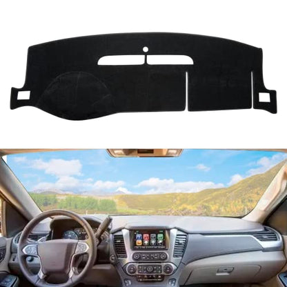 Dashboard Dash Cover Mat Carpet Compatible with 07-14 Chevy Tahoe Suburban Denali Avalanche GMC Yukon/XL,07-13 Chevy Silverado GMC Sierra without Dash Speaker and Only One Glove Box(BLACK) - size: 07-14 Chevy&GMC(1)