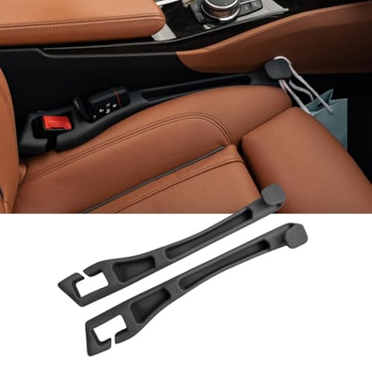 3‑in‑1 Car Seat Gap Filler and Side Gap Plug (Set of 2) – Storage Slot & Holder for Phone, Keys and Essentials – Fills Gap Between Seats – Universal Fit for Cars, SUVs and Trucks