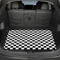 Universal Car Trunk Mat 29" x 39", Black White Checkered All Weather Trunk Protection Cargo Liner,Durable Cargo Mat Rear Trunk Liner, Stylish Vehicle Interior Accessories Suitable for Most Car Models - color: Black White Checkered