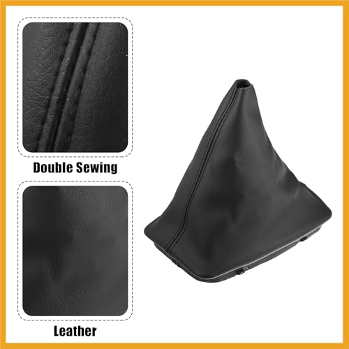 Car Shift Boot Cover Gear Shift Knob Handbrake Gaiter Boot PU Leather for Mercedes-Benz C-Class W204 2008-2013 Replacement