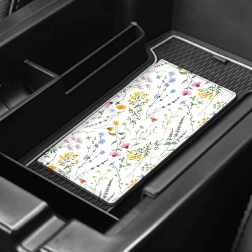 Leather Car Registration and Insurance Card Holder, Cute Car Accessories Vehicle Glove Box Car Organizer for Documents, Cards, License Beautiful White Flowers - color: Beautiful White Flowers