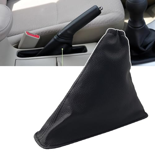 Car Shift Gear Stick Handbrake Cover for Toyota Corolla 2007-2013 Manual Shift Boot Black Leather Boot Cover Case (Handbrake Cover) - color: Handbrake Cover