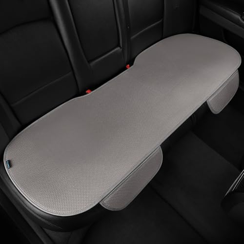 All Season Rear Bench Car Seat Covers Grey - Breathable Car Seat Protectors with Anti Slip Bottom - Durable Auto Seat Cushions Universal Fit for Vehicles Cars SUV Trucks Size M - color: Rear Seat Cushion Grey