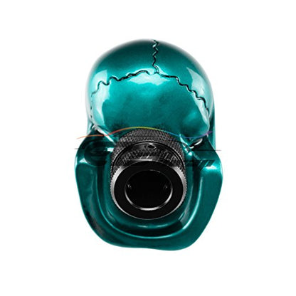 EZAUTO WRAP Teal Universal Manual Wicked Skull Head Gear Stick Car Shift Knob Shifter Halloween - color: Teal