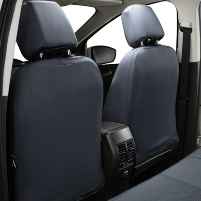 Flying Banner Car Seat Covers Front Seats Rear Bench Polyester car seat Protectors Easy installations Rear Bench Split Classic Man Lady Truck - color: Full set neoprene Solid Gray
