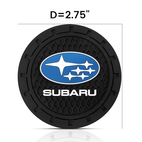 Car Cup Holder Coaster for Subaru Series Cupholder Coaster Interior Accessories 2.75in 2Pack - color: Black-11