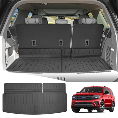 Rear Cargo Mat for 2018-2024 Ford Expedition/Lincoln Navigator Trunk Mat(Not for Max or L Models), All Weather Cargo Liner for 18-24 Expedition/Navigator Accessories - size: Trunk Mat(2018-2024)