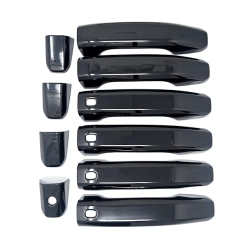 Gloss Black Door Handle Covers for 2019-2026 Chevrolet -( Silverado, Tahoe, Suburban, Colorado, EV ) & 2019-2026 GMC -( Sierra, Yukon, Canyon, Hummer EV ) | Easy No Tools Install | US Patented