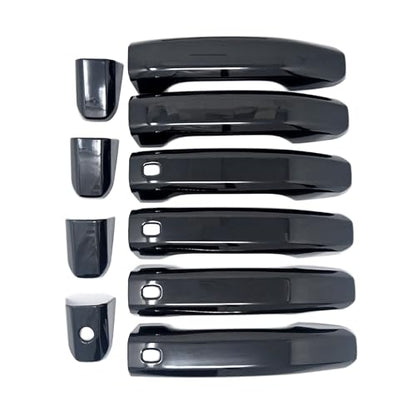 Gloss Black Door Handle Covers for 2019-2026 Chevrolet -( Silverado, Tahoe, Suburban, Colorado, EV ) & 2019-2026 GMC -( Sierra, Yukon, Canyon, Hummer EV ) | Easy No Tools Install | US Patented