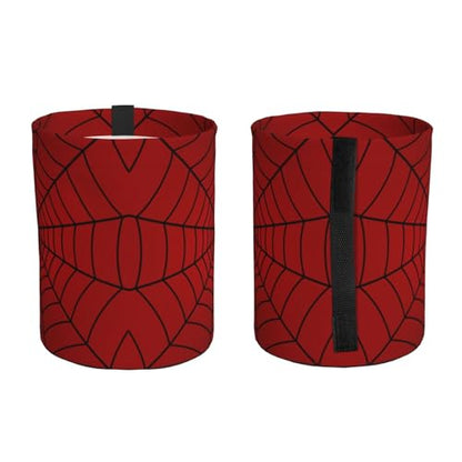 Red Spider Web Car Trash Can Small Portable Car Garbage Bag for Back Front Seat RV's Camping Accessories - color: Red Spider Web