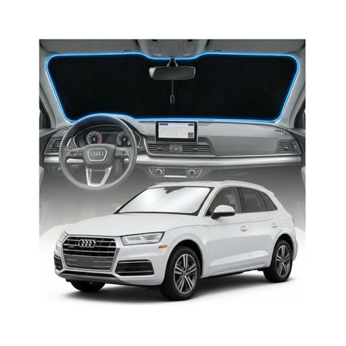 for Audi Q5 Sun Shade Windshield Cover - Custom Fit Q5 Accessories 2018-2023 2024 2025 2026 Sunshade Foldable UV Protection & Heat Shield Sun Visor Accessories - size: For Audi Q5 2018-2026