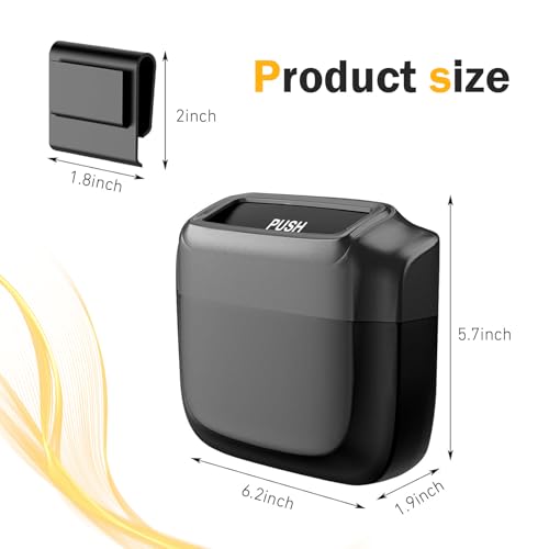 Car Trash Can, Push to Open Hanging Garbage Bin with 30 Trash Bags, Waterproof Leak-proof Large Capacity Storage Can, Portable Supplies Box for Car Sedan Truck SUV (Black) - color: Black