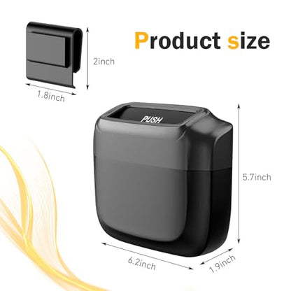 Car Trash Can, Push to Open Hanging Garbage Bin with 30 Trash Bags, Waterproof Leak-proof Large Capacity Storage Can, Portable Supplies Box for Car Sedan Truck SUV (Black) - color: Black