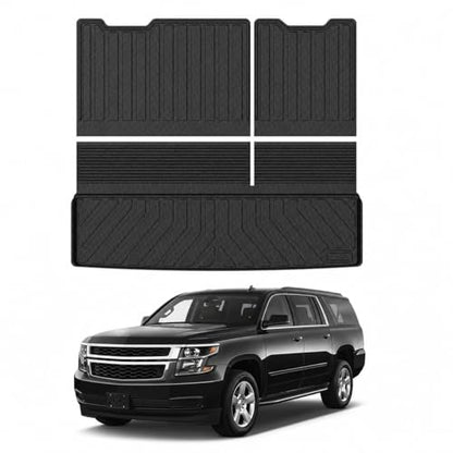 Mixsuper Cargo Liner for Tahoe/GMC Yukon 2015-2020 (Non XL), Trunk Mat for Tahoe Accessories All Weather Cargo Mat Rear Trunk Liner Black 3PCS - size: Fit for Tahoe/Yukon 2015-2020