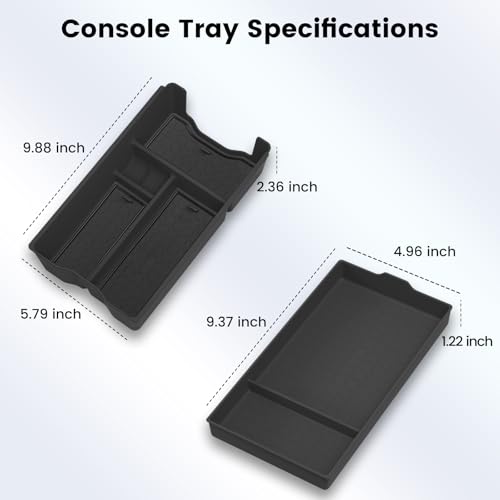 2026 RAV4 Console Organizer Compatible with [2PACK] 2026+ Toyota RAV4 Center Console Organizer, for 2026 Toyota RAV4 Upper Console Tray and Lower Console Insert Tray