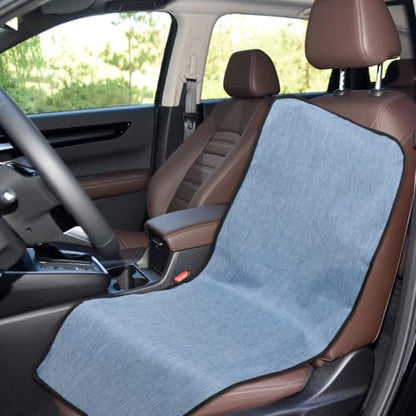 Kisangel Pet Car Seat Cover Waterproof Sturdy Front and Back Seat Protector for Dogs Light Blue Pet Cushion Pad