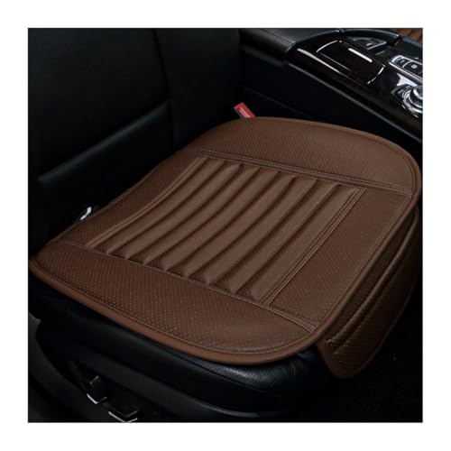DXNQ Car Seat Cover, Leather Car Interior Front Bottom Seat Covers with Storage Pocket, Comfortable Anti-Slip Seat Cushion Covers for Car SUV Truck and Van, Car Accessories (Coffee) - color: Coffee, size: Regular Leather