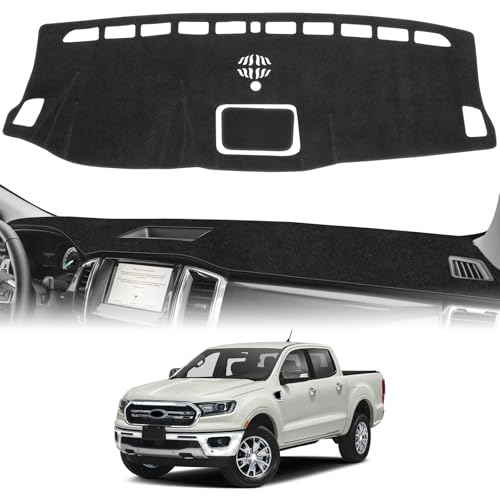 Dash Cover Mat Compatible with Ford Ranger 2019 2020 2021 2022 (Without HUD) Dashboard Cover for Pad Custom Car Dashboard Interior Accessories Ornament - size: Compatible with Ranger 2019-2022(Without HUD)