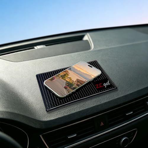 Sticky Dash Pad (4 Pack), Removable and Traceless Car Dashboard Mat with Heat Resistant, Sticky Non-Slip Dashboard Gel Pad for Cell Phone, Sunglasses, Keys, Coins and More (Size: 5.9" x 3.5")