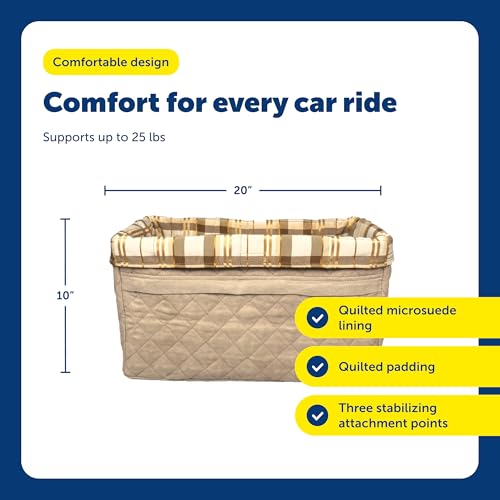 PetSafe Happy Ride Deluxe Hammock Seat Cover Durable Machine Washable Fits Most Cars, Trucks and SUVs Backseat Protection for Pet Paws, Scratches and Dog Hair