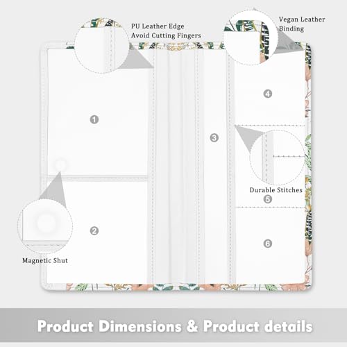 Car Registration and Insurance Holder, with Magnetic Closure for License, Cards and Documents, All Vehicle Needs and Car Accessories (Flower and Grass) - color: Flower and Grass