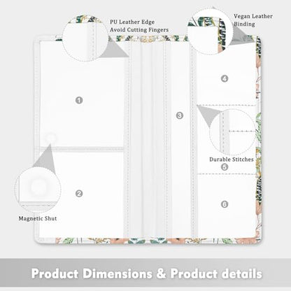 Car Registration and Insurance Holder, with Magnetic Closure for License, Cards and Documents, All Vehicle Needs and Car Accessories (Flower and Grass) - color: Flower and Grass
