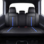 Tomatoman Tacoma Rear Seat Covers 2005-2024 2025 2026 TRD Sport Offroad Limited SR5 V6 Crew Double Extended Cab Truck Back Car Cushions with Waterproof Faux Leather (Rear Seat/Black-Blue) - color: Rear Seat/Black-Blue