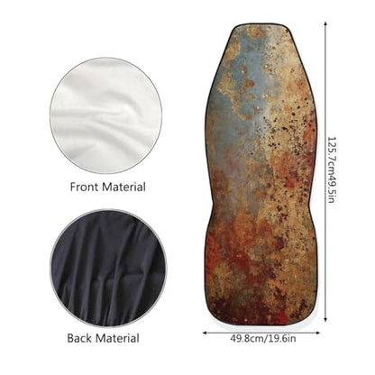 Pehede Car Seat Cover Rusty Iron Front for Cars, Easy to Install Cover Set, Accessories Auto Trucks Van SUV,2 Packs - color: Multi32