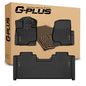 G-PLUS TPE Floor Mats Fit Ford F150 Supercab 2015-2025 (Not Fit Models Without Factory Carpet) 1st & 2nd Row Truck Accessories Cargo Liners All Weather Protection 3PCs Black Alfombras para Carro - size: 2015-2025|Fit Ford F150 Supercab|3PCS