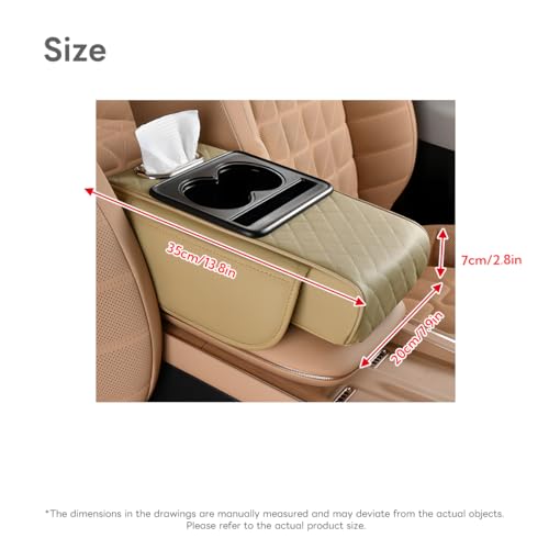 Car Armrest Pad, Universal Armrest Cushion Pad, Leather Armrest Box Pad