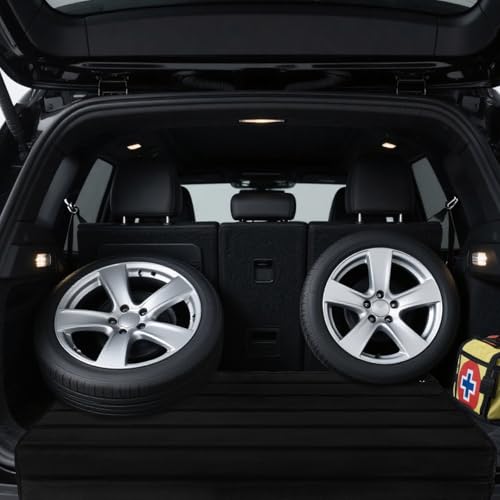2 Pcs Large Bumper Guard 41 x 25 Inches Black Foldable Rear Bumper Protector Universal SUV Trunk Mat for Cars Preventing Scratches While Unloading Loading