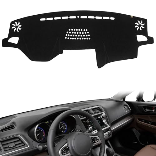 AUQDD Dashboard Cover Mat Fit for 2015 2016 2017 2018 2019 Outback (Only Mfr Body Code:B15), Black Flannel Dash Mat, Anti-Glare, Anti-Reflection, No Peculiar Smell - Not Fit w/HUD Models - color: Black, size: Fit For 15-19 Outback