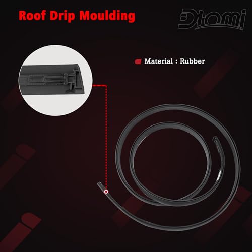 Roof Molding Drip Side Finish Stripe Driver Right Left Side Drop Weatherstrip Compatible with Scion Vehicle XB 2008 2009 2010 2011 2012 2013 2014 2015 Replaces# 75556-12171 75555-12161 (2PCS)