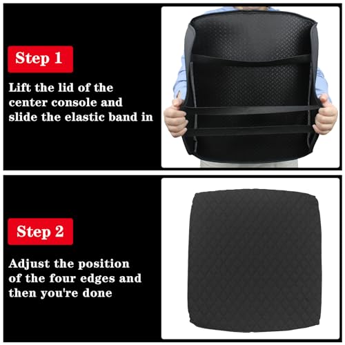 Sze Center Console Cover for Dodge Ram 1500/2500/3500 2019-2024 2025 2026 Car Armrest Cover, PU Leather Arm Rest Pad, Console Box Cover, Center Console Cushion, Middle Console Pad Waterproof - color: Dodge Ram 1500 2019-2025 2026