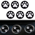 6 Pcs Black and White Dog Paws Air Vent Clips,Cute Dog paws Car Air Fresheners Vents Clips Diamond Vent Clip Car Interior Decor Charm Accessories Decoration for Women,Automotive Air Fresheners