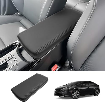 2023 2024 2025 2026 Prius Center Console Cover for Toyota Prius (LE/XLE/Limited/Nightshade Edition), Waterproof&Comfy Leather Armrest Cover 2026 2025 Prius Accessories (Leather) - color: Leather