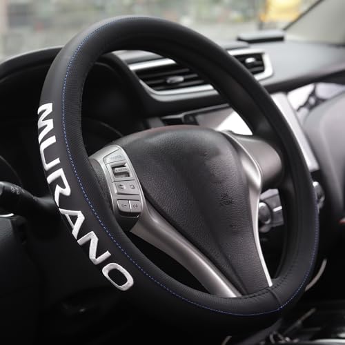 XITER Leather Steering Wheel Cover for Murano 2009-2024,with Murano Logo - color: Murano 2009-2024,With "Murano" LOGO