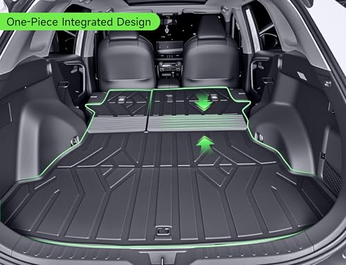 Cargo Trunk Mat with Backrest Mats for Toyota RAV4 2019-2025 (Include Hybrid),All Weather Protection TPE Heavy Duty Cargo Liner RAV4 Accessories,Black - size: Toyota RAV4 2019-2025