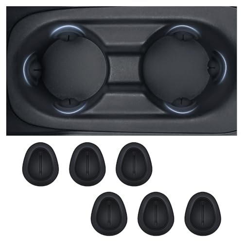 2026 Latest Car Cup Holder Insert/Holder Position Limiter - Anti Shake Silicone Car Coasters Bottle Stabilizers with Self-Adhesive - Car Must Haves Cup Holder Inserts for Car Truck SUV (6PCS)
