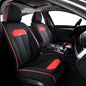 Car Seat Covers Front Set, Black Car Seat Cover, Breathable Premium Leather Seat Covers, Automotive Vehicle Seat Covers for Cars Trucks Vans SUVs Sedans (Black&red line) - color: New Black&red line, size: Frontpair