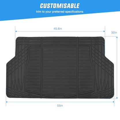 Nilight Rubber Cargo Mats for Cars Trucks SUVs,Universal Trim to fit for Most Vehicles,All Weather Protection Heavy Duty Cargo Liners - color: Rubber Cargo Mat