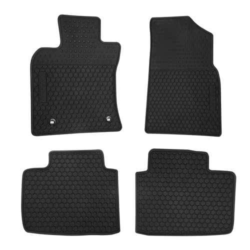 Car Floor Mats Custom Fit for Toyota Camry 9th 2025 2026 Full Black Rubber Car Floor Liners Set All Weather Season Protection Heavy Duty Odorless - color: Full Black, size: 9th 2025-2026 Version