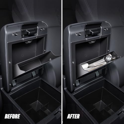 Carlimeki Center Console Organizer (3-piece set) for Tacoma 4th Gen (2024-2026) - Not for Hybrid - for Tacoma Accessories - size: For Tacoma (2024-2026)