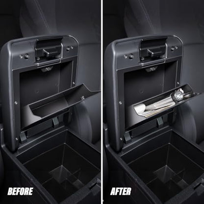 Carlimeki Center Console Organizer (3-piece set) for Tacoma 4th Gen (2024-2026) - Not for Hybrid - for Tacoma Accessories - size: For Tacoma (2024-2026)