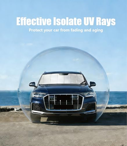 Windshield Sun Shade for Toyota RAV4 2019-2025, Custom-fit Windshield Cover, Keep Vehicle Cool, Protect Dashboard, Foldable Car Window Shades – Toyota RAV4 Accessories - color: Advanced Silver