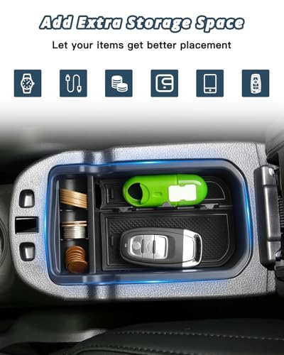 Ruiya 2017-2021 Compass Center Console Organizer for Jeep Compass Accessories ABS Material Armrest Console Glove Tray Compatible with 2017 2018 2019 2020 2021 Jeep Compass - color: 2017-2021 Jeep Compass