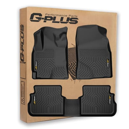 G-PLUS Floor Mats Compatible with Toyota Corolla/Matrix 2009-2013/Fits Pontiac Vibe 2009-2010 TPE All Weather Full Cover Protection 3 Piece,Black Floor Liners - size: 2009-2013|Fit Toyota Corolla|3PCS