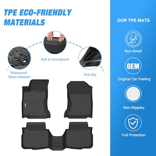 Nilight TPE Floor Mats for Subaru Outback Legacy 2020 2021 2022 2023 2024 2025 All Weather Custom Fit Heavy Duty Floor Liners - color: 2020-2026 Subaru Outback|Legacy