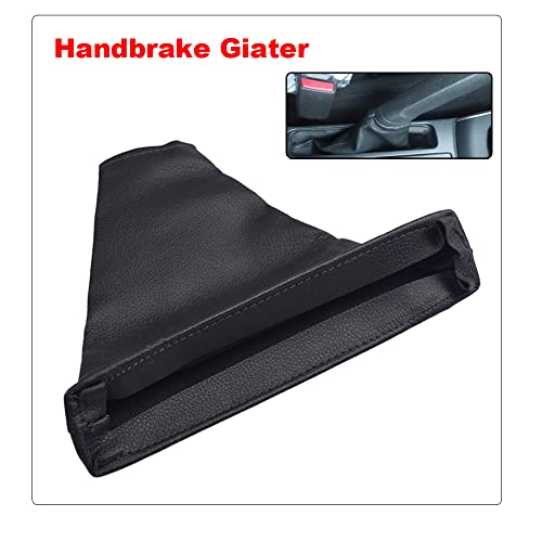 Car Shift Gear Stick Parking Handbrake Cover Manual Shift Boot Black Leather Boot Cover Case For To-yo-ta Corolla 2007 2008 2009 2010 2012 2013 (Handbrake Cover) - size: Handbrake Cover